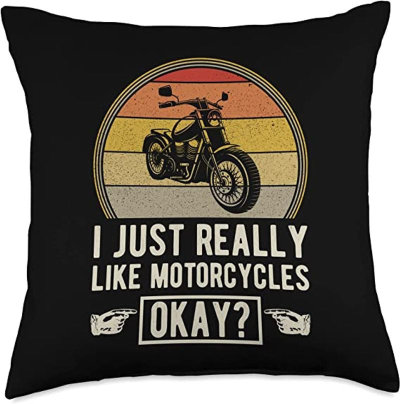 Bikergod Motorcycles I Just Really Like Okay Vintage Pillow Case Design 3D Full Printed NANA278