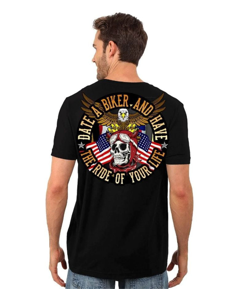 Bikergod Motorcycle Date a Biker And Have The Ride Of Your Life T-shirt Design 2D Full Printed Sizes S - 5XL - NASA24