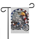 Bikergod Motorcycle Fourth of July Independence Day Garden Flag NAXA71D
