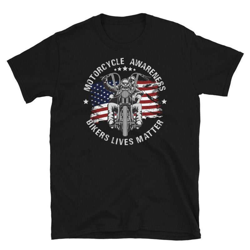 Bikergod Motorcycle Motorcycle Awareness Bikers Lives Matter T-shirt Design 2D Full Printed Sizes S - 5XL - NAVA388