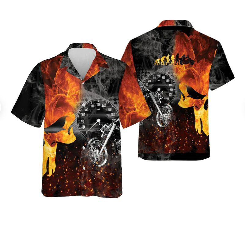 Bikergod Motorcycle Biker Hawaii Shirt Design 3D Full Printed Sizes S - 5XL NASA474