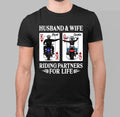 Bikergod Motorcycle Husband & Wife Riding Partner For Life Custom Name T-shirt Design 2D Full Printed Sizes S - 5XL - NMA128