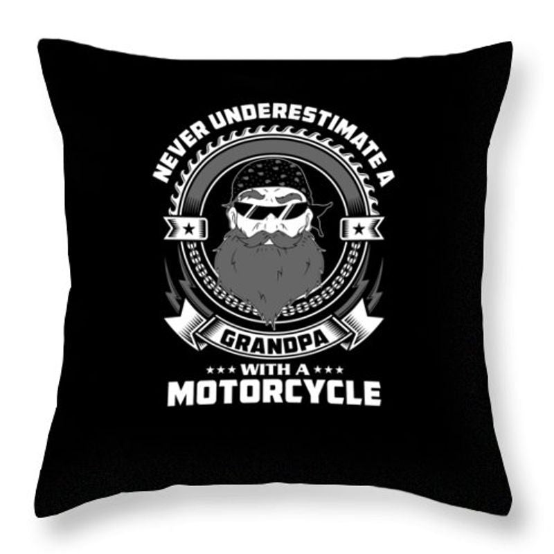 Bikergod Motorcycle Never Underestimate A Grandpa Pillow Case Design 3D Full Printed TLUA10