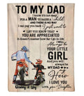 Bikergod Motorcycle To My Dad Custom Name Blanket NMBL026