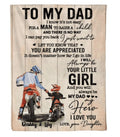 Bikergod Motorcycle To My Dad Custom Name Blanket NMBL026