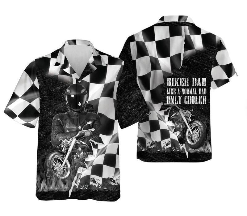 Bikergod Motorcycle Biker Dad Like a Normal Dad Only Cooler Hawaii Shirt Design 3D Full Printed Sizes S - 5XL NASA475