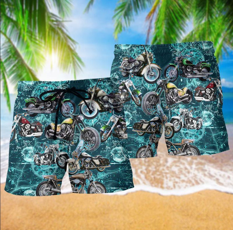 Bikergod Motorcycle Beach Shorts Sizes S - 5XL - NASA469