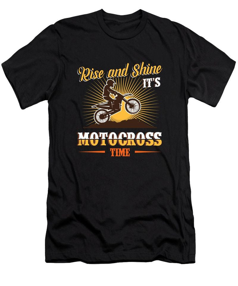 Bikergod Motorcycle Rise And Shine Motocross T-shirt Design 2D Full Printed Sizes S - 5XL - NAXA134