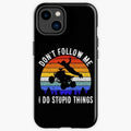 Bikergod Motorcycle Biker Don't Follow Me I Do Stupid Things Phone Case Cover TLWA122