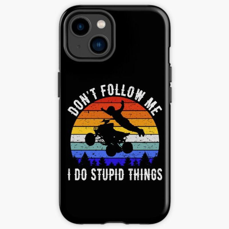 Bikergod Motorcycle Biker Don't Follow Me I Do Stupid Things Phone Case Cover TLWA122