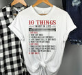 Bikergod Motorcycles Biker 10 things T-shirt Design 2D Full Printed Sizes S - 5XL - NAFA211