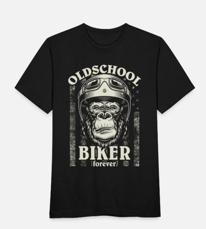 Bikergod Motorcycle Old School Biker Forever T-shirt Design 2D Full Printed Sizes S - 5XL - NAOA159