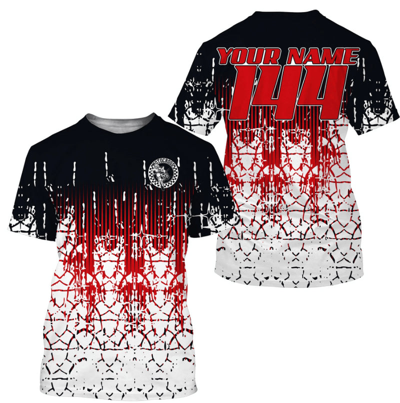 Bikergod Motorcycle Motorcross Custom Name And Number T-shirt Design 3D Full Printed Sizes S - 5XL - NMQI138