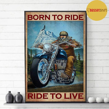 Bikergod Motorcycle born to ride ride to live Vintage Poster NANA199
