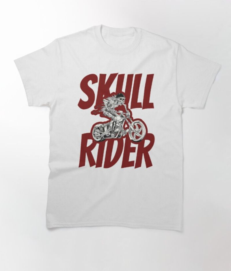Bikergod Motorcycle Skull Rider T-shirt Design 2D Full Printed Sizes S - 5XL - NAPA600