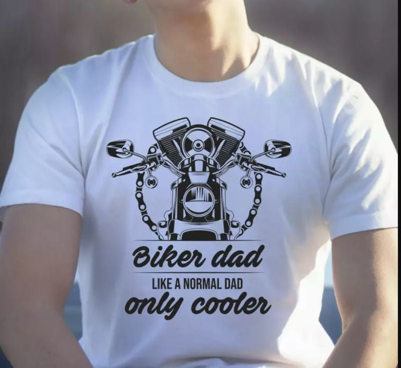 Bikergod Motorcycle Biker Dad T-shirt Design 2D Full Printed Sizes S - 5XL - NAUA277