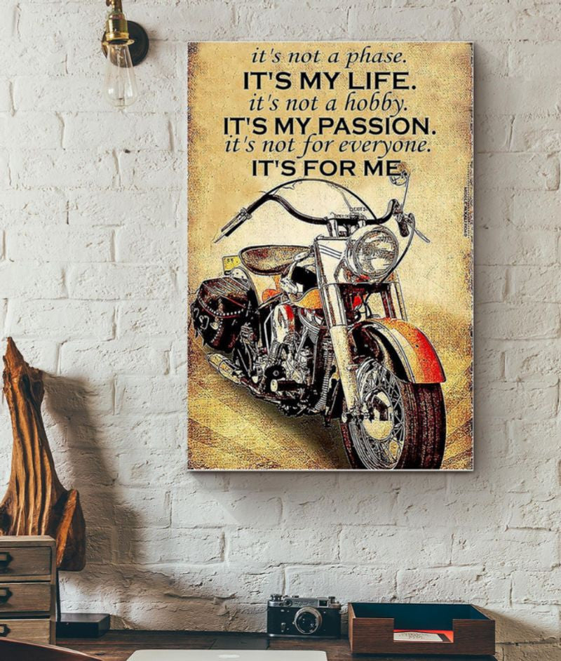 Bikergod Motorcycle It's My Life IT'S MY PASSION Vintage Poster NANA270