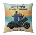 Bikergod Motorcycle You Make My Heart Go Braaap Custom Names Pillow Case Design 3D Full Printed NMPC066