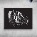 Bikergod Motorcycle Life On Wheels Poster NAIA127