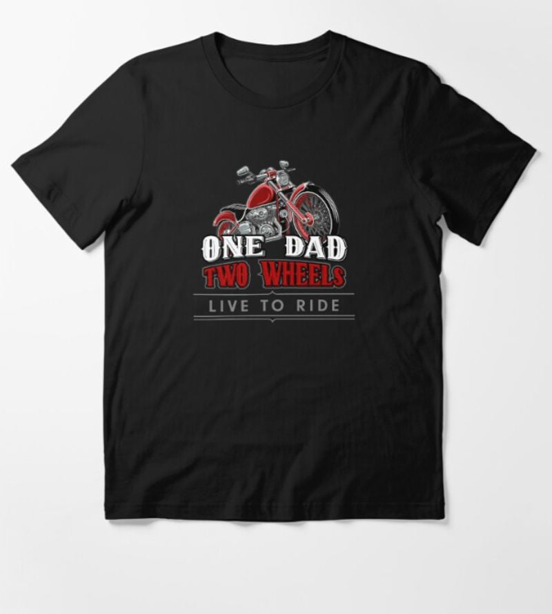 Bikergod Motorcycle One dad two wheels T-shirt Design 2D Full Printed Sizes S - 5XL - NAPA608