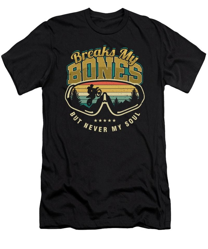 Bikergod Motorcycle Breaks My Bones Dirt Bike Retro Vintage T-shirt Design 2D Full Printed Sizes S - 5XL - NAXA116