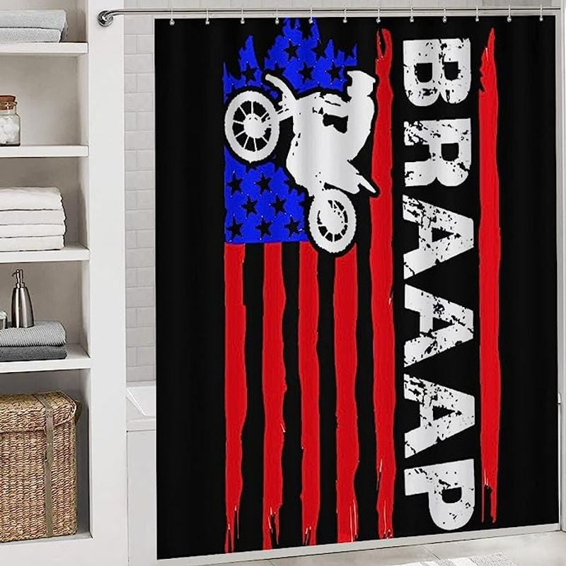Bikergod Motorcycle BRAAAP Bathroom Decor Set NMBR17