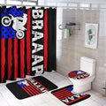 Bikergod Motorcycle BRAAAP Bathroom Decor Set NMBR17