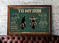 Bikergod Motorcycle Gift For Son From Dad To My Son Enjoy The Ride Biker Vintage Poster NANA217