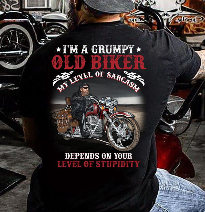Bikergod Motorcycle I'm A Grumphy Old Biker T-shirt Design 2D Full Printed Sizes S - 5XL - NMA124