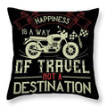 Bikergod Motorcycle Happiness is away of travel not a destination Pillow Case Design 3D Full Printed TLUA29A