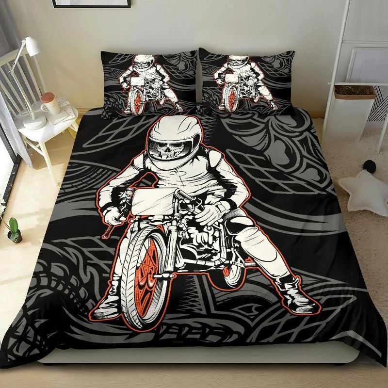Bikergod Motorcycle Bedding Set Cover Design 3D - NMBD005