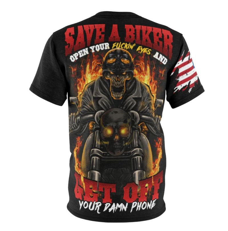 Bikergod Motorcycle T-shirt Design 3D Full Printed Sizes S - 5XL - NMHN089