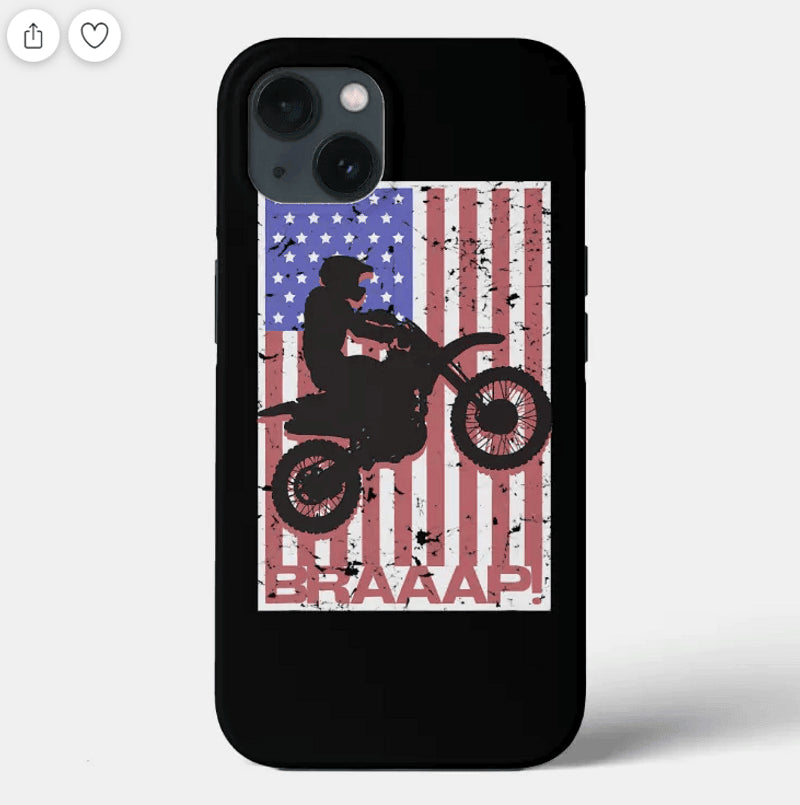 Bikergod Motorcycle Biker Braaap Phone Case Cover NMPC014