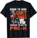 Bikergod Motorcycle Born To Ride Dirt Bike Forced To Go To Pre-K Biker Back To School T-shirt Design 2D Full Printed Sizes S - 5XL - NAOA131