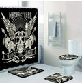 Bikergod Motorcycle Ride Hard Bathroom Decor Set NMBR11