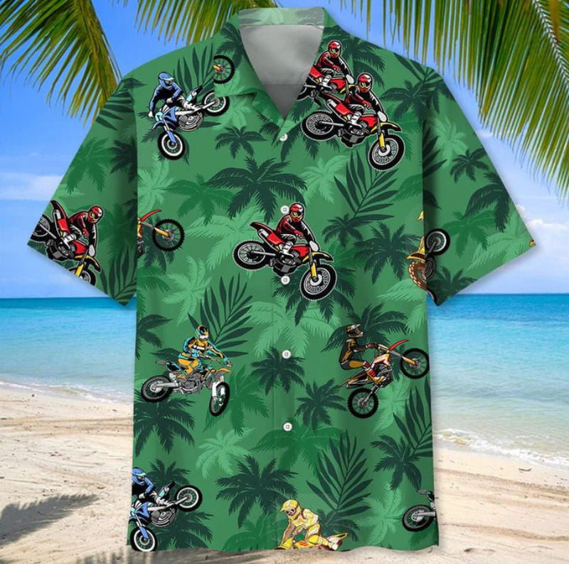 Bikergod Motorcycle Motocross Hawaii Shirt Design 3D Full Printed Sizes S - 5XL NASA448