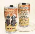 Bikergod Motorcycle To My Wife Custom Names And Date Steelers Stainless Steel 20 Oz Tumbler- NMQI123
