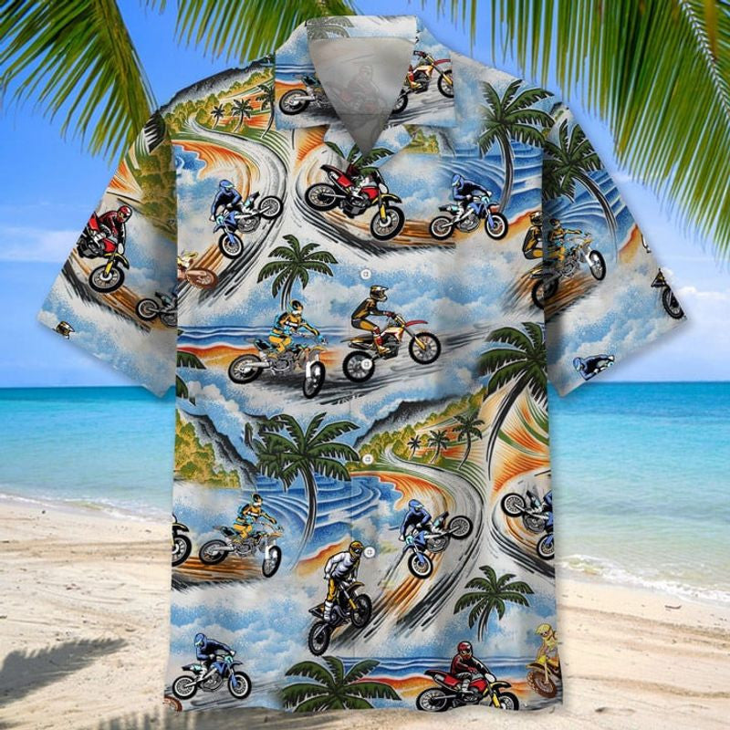 Bikergod Motorcycle Motocross Hawaii Shirt Design 3D Full Printed Sizes S - 5XL NASA446