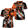 Bikergod Motorcycle Motorcross Custom Name And Number T-shirt Design 3D Full Printed Sizes S - 5XL - NMQI142