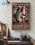Bikergod Motorcycle This Princess Wears Motorcycle Boots Vintage Poster NANA248