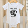 Bikergod Motorcycle I'm Going Riding With Daddy COTTON Baby Onesie Bodysuit NAUA306