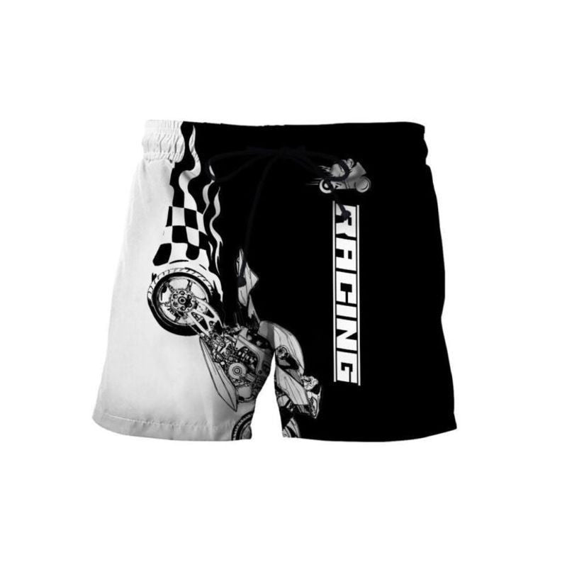 Bikergod Motorcycle Black Racing Beach Shorts Sizes S - 5XL - NMQI130C