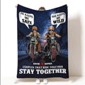 Bikergod Motorcycle Biker Couple That Ride Together Stay Together Custom Names Blanket NASA93