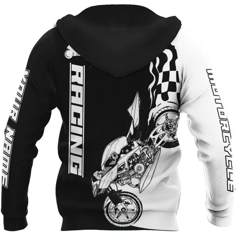 Bikergod Motorcycle Black Racing Custom Name Hoodie Design 3D Full Printed Sizes S - 5XL - NMQI130B