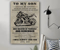 Bikergod Motorcycle Gift For Son From Dad I Will Always Love You Poster NANA219
