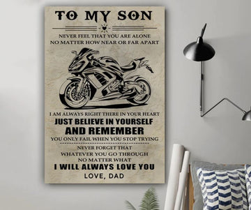 Bikergod Motorcycle Gift For Son From Dad I Will Always Love You Poster NANA219
