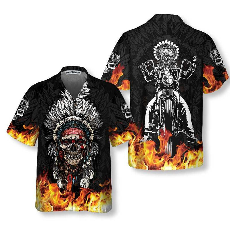 Bikergod Motorcycle Native American Hawaii Shirt Design 3D Full Printed Sizes S - 5XL NASA497