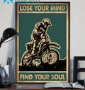 Bikergod Motorcycle Lose My Mind And Find My Soul Vintage Poster NANA255