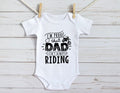 Bikergod Motorcycle Proof That Daddy Isn't Always Riding COTTON Baby Onesie Bodysuit NAVA354