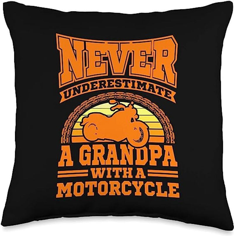 Bikergod Motorcycles Never Underestimate A Grandpa With A Motorcycle Pillow Case Design 3D Full Printed NAIA33